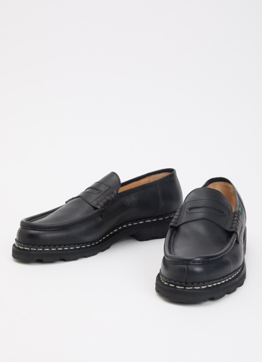 Paraboot Reims loafer van leer - detail 3 zwart