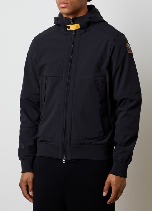 Parajumpers Abner softshell jack met capuchon en ritszakken - detail 3 zwart