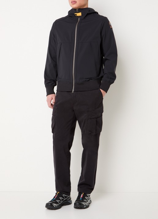 Parajumpers Abner softshell jack met ritszakken - voorkant 3 zwart
