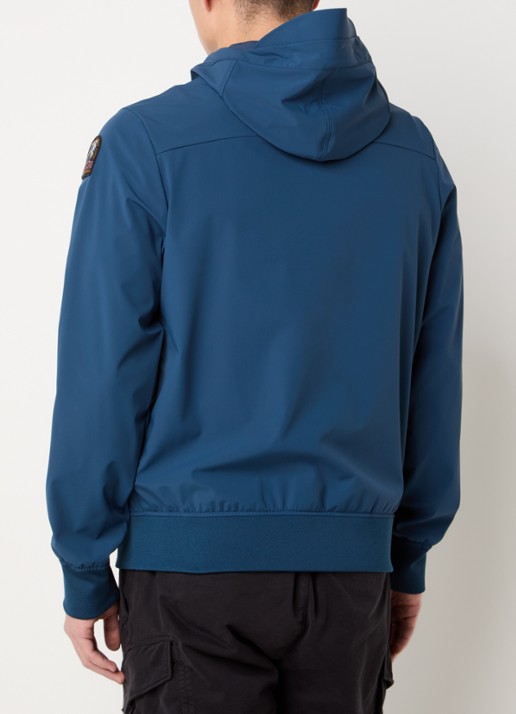 Parajumpers Abner softshell jack met ritszakken - achterkant petrol