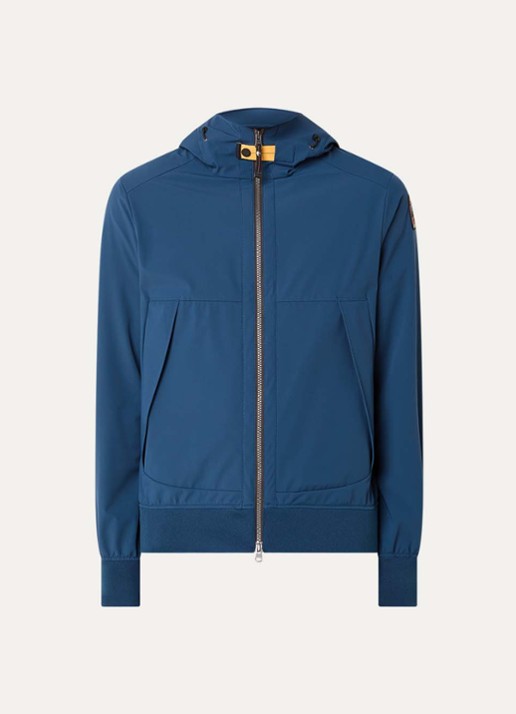 Parajumpers Abner softshell jack met ritszakken - voorkant 3 petrol