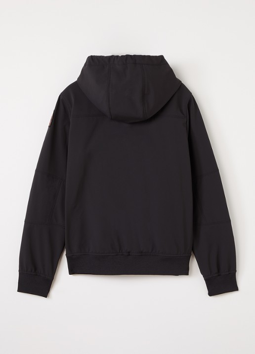 Parajumpers Abner softshell jack met waterafstotende coating - achterkant zwart