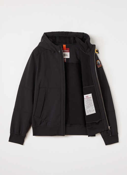 Parajumpers Abner softshell jack met waterafstotende coating - voorkant 3 zwart