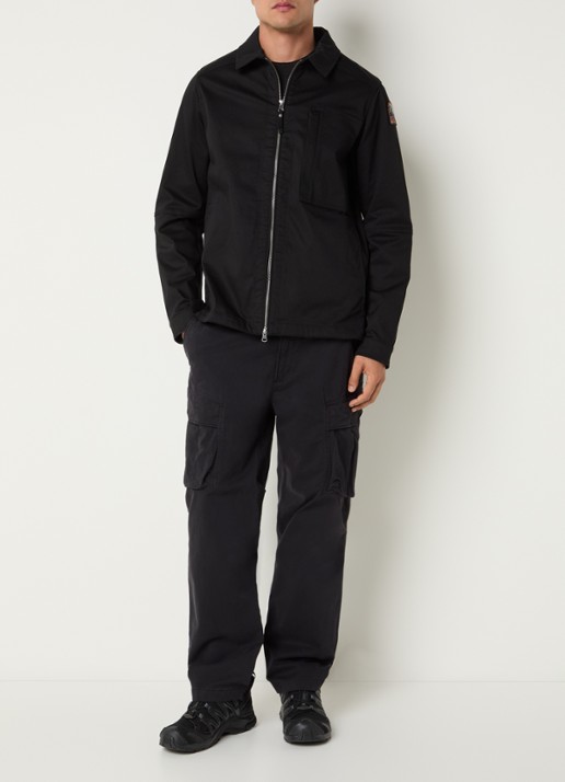 Parajumpers Arabba jack met logo en steekzakken - voorkant 2 zwart