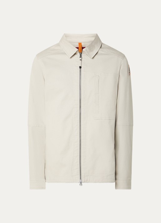 Parajumpers Arabba jack met logo en steekzakken - voorkant creme