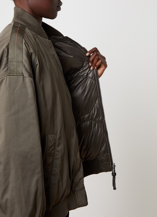 Parajumpers Bomberjack met donsvulling en steekzakken - detail 6 olijfgroen