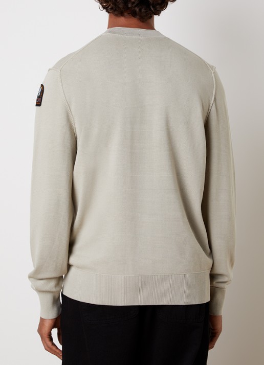 Parajumpers Braw fijngebreide pullover met logo - achterkant 5 beige
