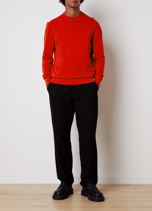 Parajumpers Braw fijngebreide pullover met logo - voorkant 2 rood