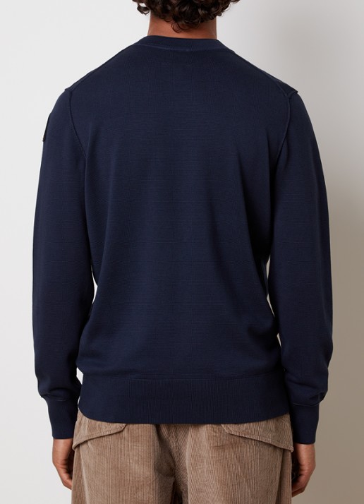 Parajumpers Braw fijngebreide pullover met logo - achterkant 5 donkerblauw