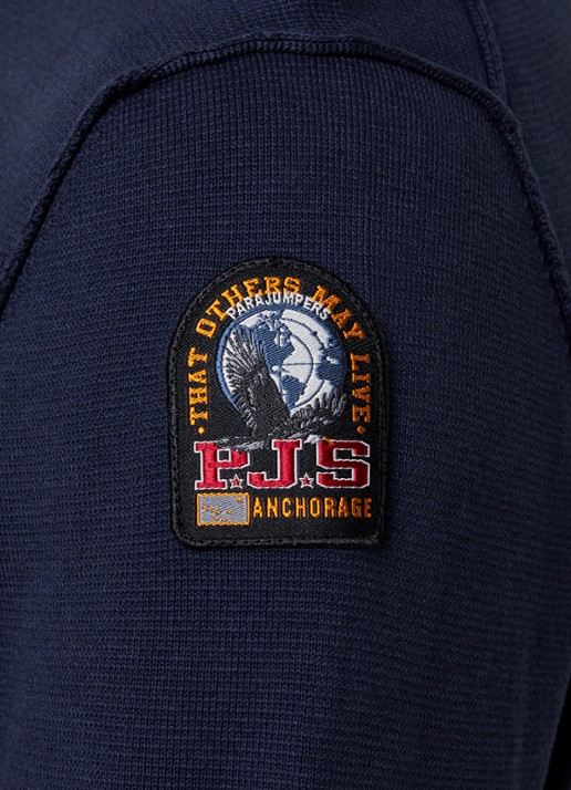 Parajumpers Braw fijngebreide pullover met logo - detail 2 donkerblauw