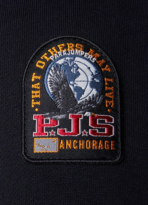 Parajumpers Broad sweater met halve rits - detail 5 zwart