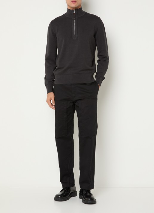 Parajumpers Bromo straight fit cargobroek met steekzakken - voorkant 4 zwart