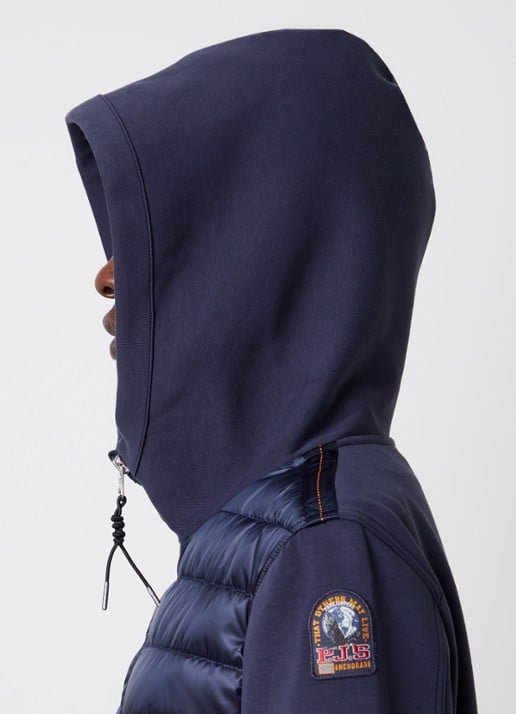 Parajumpers Caeli puffer jack met donsvulling en ritszakken - detail 5 indigo