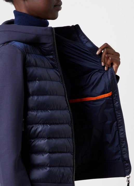 Parajumpers Caeli puffer jack met donsvulling en ritszakken - detail 6 indigo