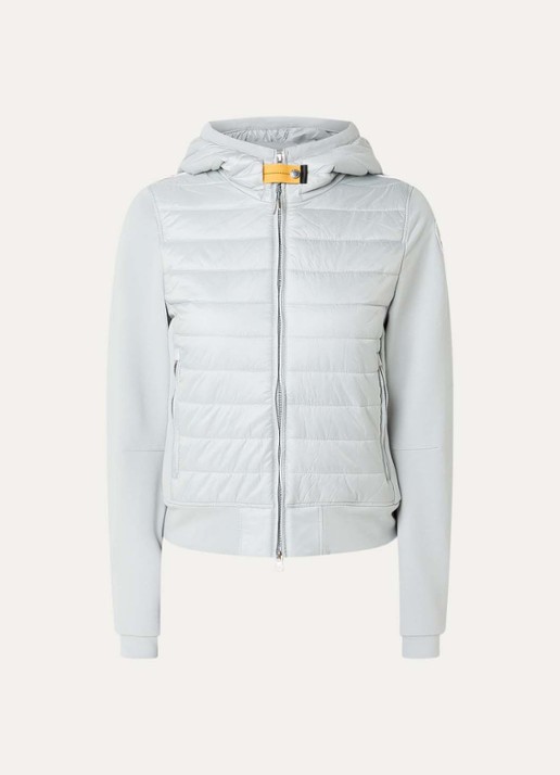 Parajumpers Caelie gewatteerd jack met capuchon - voorkant 2 wit