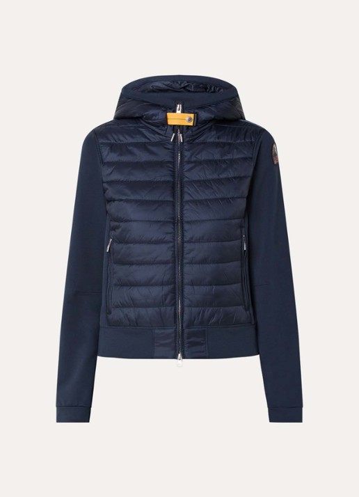 Parajumpers Caelie gewatteerd jack met capuchon - voorkant 2 donkerblauw