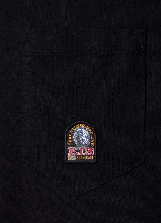 Parajumpers Caspian longsleeve met borstzak en logo - detail 4 zwart