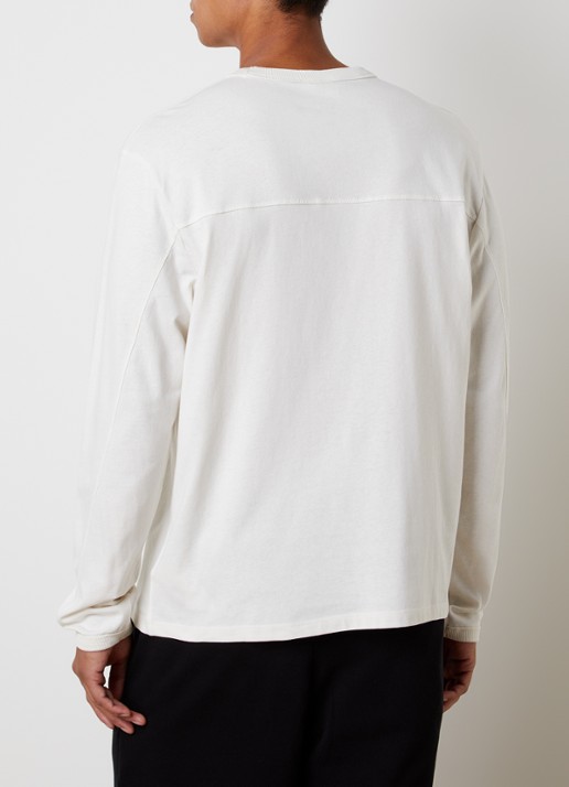 Parajumpers Caspian longsleeve met borstzak en logo - achterkant 3 gebroken wit