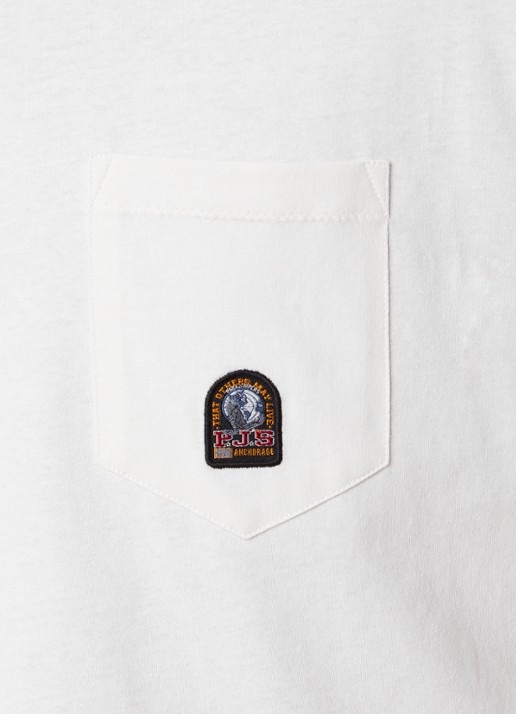 Parajumpers Caspian longsleeve met borstzak en logo - detail 5 gebroken wit