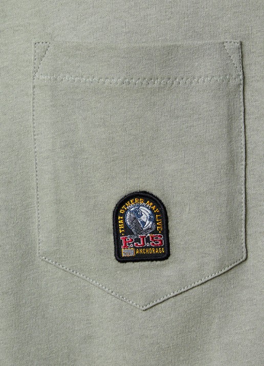 Parajumpers Caspian longsleeve met borstzak en logo - detail 5 grijs