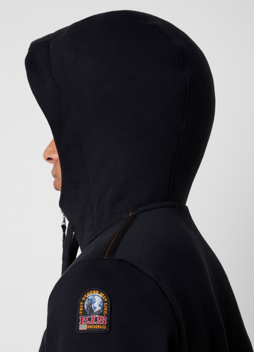Parajumpers Charlie sweatvest met logoborduring - detail 3 zwart