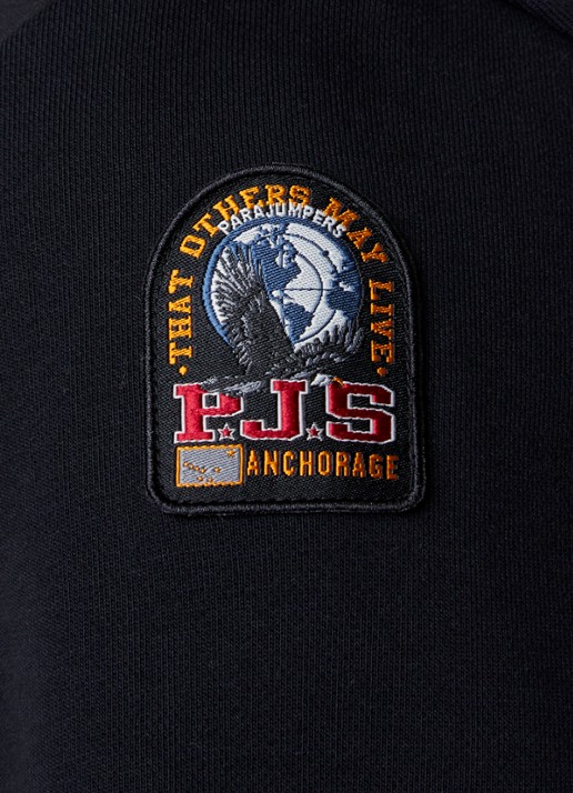 Parajumpers Charlie sweatvest met logoborduring - detail 4 zwart