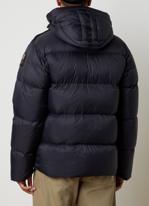 Parajumpers Cloud puffer jas met donsvulling en ritszakken - achterkant 4 zwart