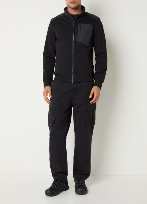 Parajumpers Douglas softshell jack met borstzak - voorkant 3 zwart
