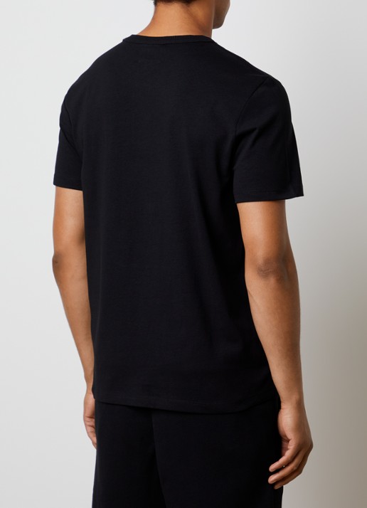 Parajumpers Elio T-shirt met logoborduring - achterkant 3 zwart