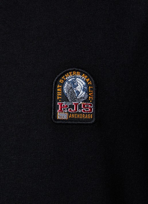 Parajumpers Elio T-shirt met logoborduring - detail 5 zwart