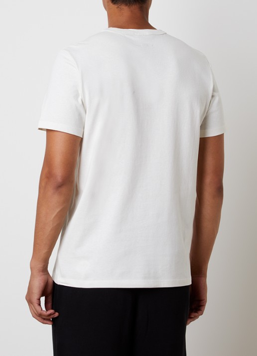 Parajumpers Elio T-shirt met logoborduring - achterkant 3 gebroken wit