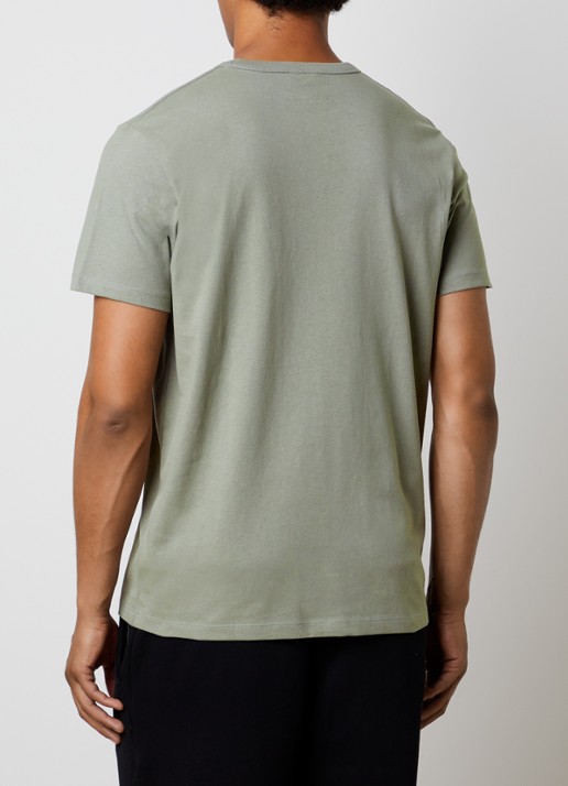 Parajumpers Elio T-shirt met logoborduring - achterkant grijs