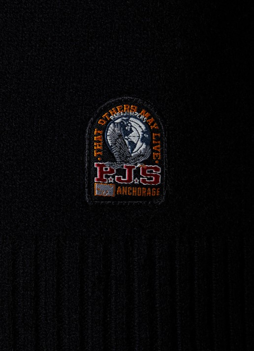 Parajumpers Fijngebreide trui in wolblend met borstzak - detail 3 zwart