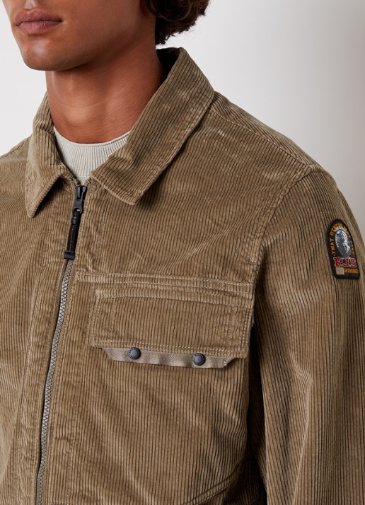 Parajumpers Galross overshirt van corduroy - detail 2 zand