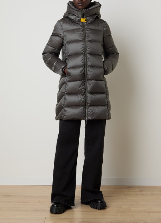 Parajumpers Gewatteerde puffer jas met donsvulling - voorkant 2 grijs
