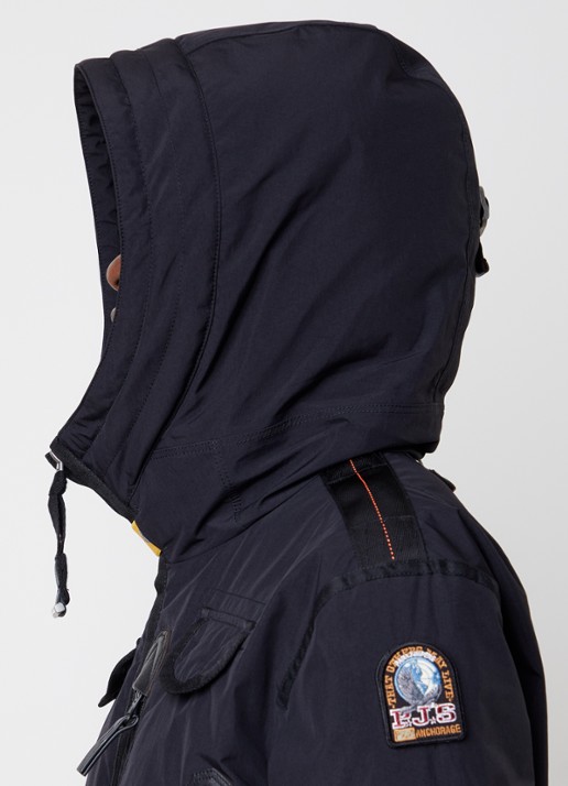 Parajumpers Gobi gewatteerd bomberjack met donsvulling en logo - detail 4 zwart