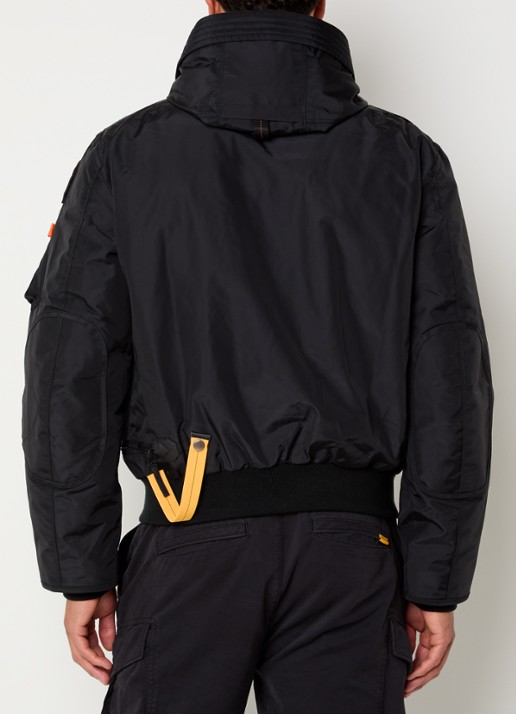 Parajumpers Gobi gewatteerd bomberjack met donsvulling en logoborduring - achterkant 3 zwart