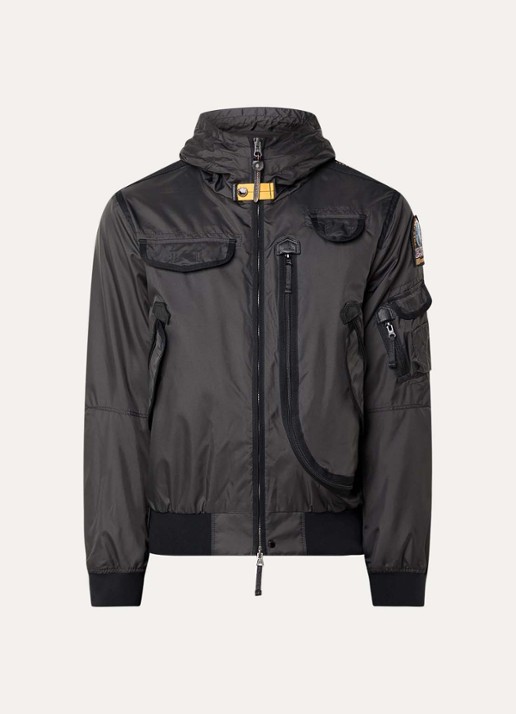 Parajumpers Gobi gewatteerd jack met donsvulling en capuchon - voorkant 3 beige