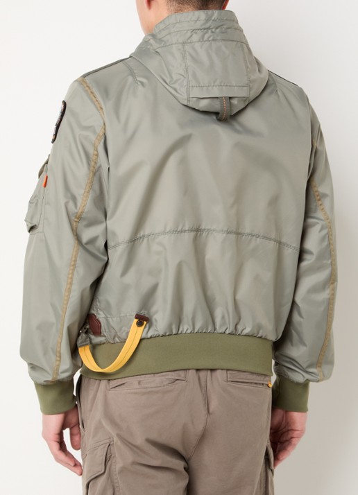 Parajumpers Gobi gewatteerd jack met donsvulling en capuchon - achterkant 3 groen