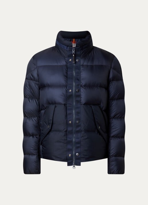 Parajumpers Golburn pufferjack met donsvulling en steekzakken - voorkant 4 donkerblauw
