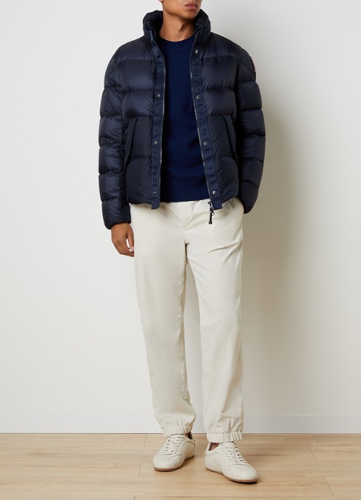 Parajumpers Golburn pufferjack met donsvulling en steekzakken - voorkant 5 donkerblauw