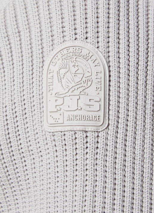 Parajumpers Grofgebreid vest met borstzak - detail 2 lichtgrijs