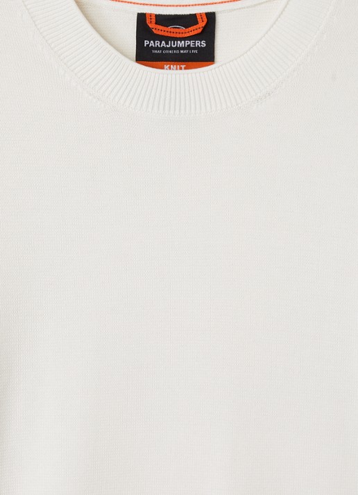 Parajumpers Grofgebreide pullover met ronde hals - detail 3 ivoor