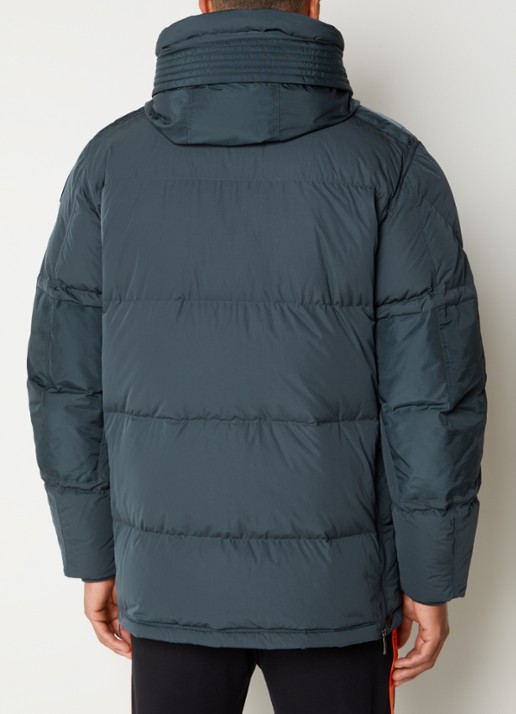 Parajumpers Harraseeket gewatteeerd jack met donsvulling en logo  - achterkant petrol