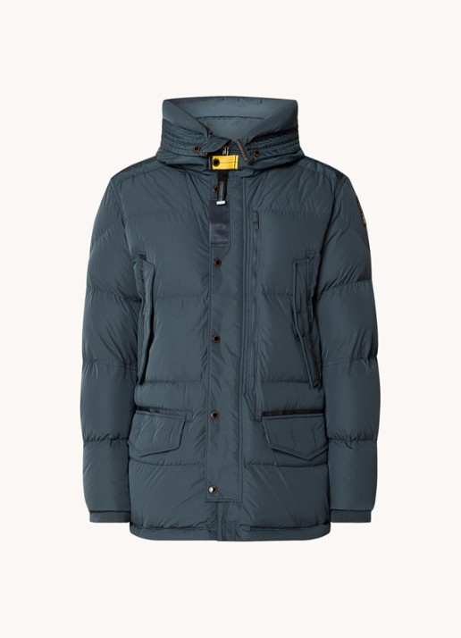 Parajumpers Harraseeket gewatteeerd jack met donsvulling en logo  - voorkant 2 petrol