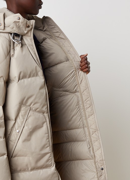 Parajumpers Jas met donsvulling en opgestikte zakken - detail 3 lichtgrijs