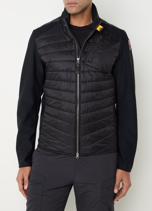 Parajumpers Jayden jack met gewatteerd voorpand en steekzakken - detail zwart