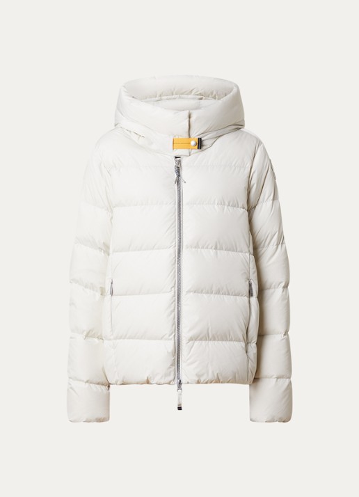 Parajumpers Jinny jas met donsvulling en steekzakken - voorkant wit