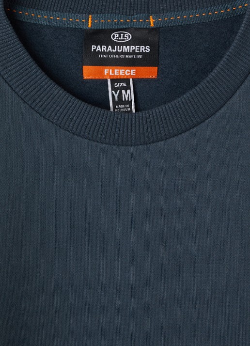 Parajumpers K2 sweater met ronde hals - detail petrol