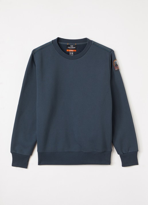 Parajumpers K2 sweater met ronde hals - voorkant 2 petrol